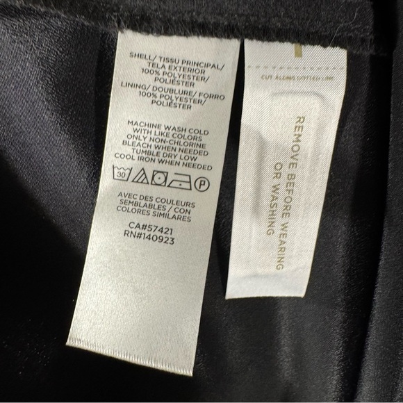 LOFT black Floral Long Sleeve Tie Waist Dress Sz L - Picture 13 of 14